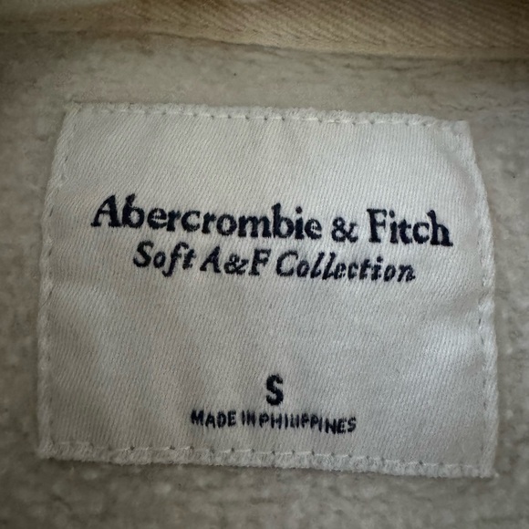 Abercrombie & Fitch Soft A&F Collection Cream Color Hoodie Women Size Small - Picture 5 of 5